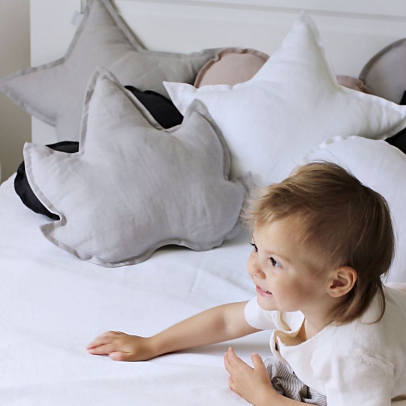 Coussin Etoile en lin Blanc (36 cm) Cotton&Sweets Ambiance 3