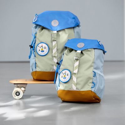 Grand sac à dos Outdoor Sunny Explorer vert et bleu