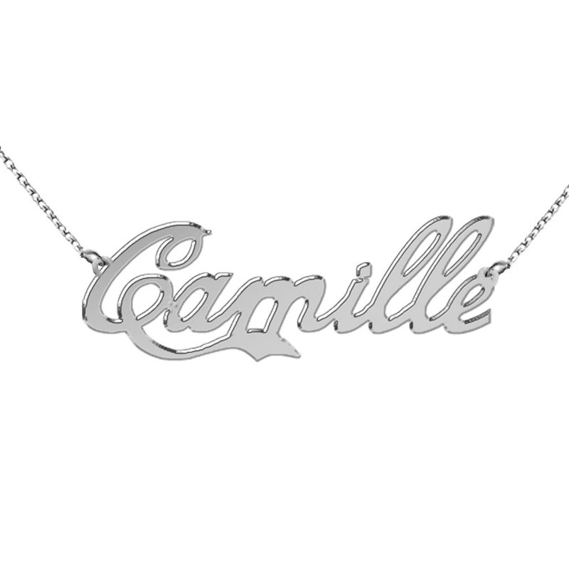 Collier prénom découpé police lokycola (argent 925°) Louis de l'Ange