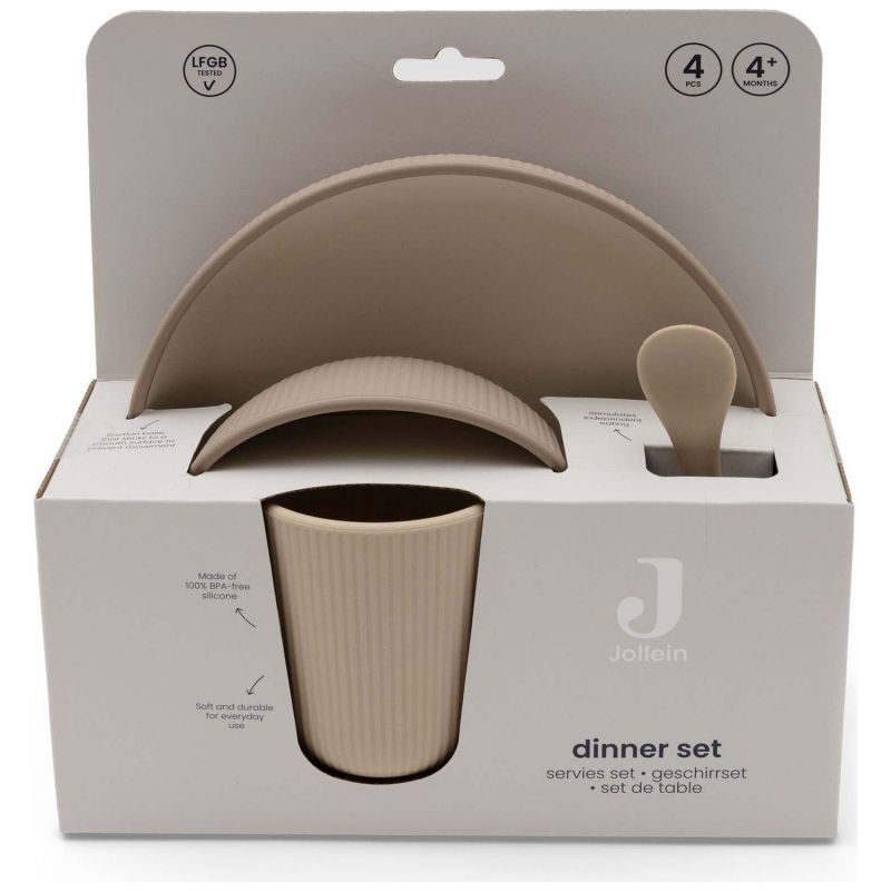Coffret repas en silicone Natural Shades (4 pièces) Jollein Packaging 6