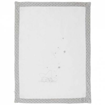 Noukies Housse de Couette Bleu Cocon//Gris Motif Poudre dEtoiles 100 x 140 cm