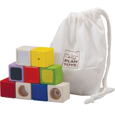 Blocs sensoriels (9 cubes)  par Plan Toys