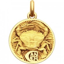 Médaille signe Cancer (or jaune 750°)  par Becker