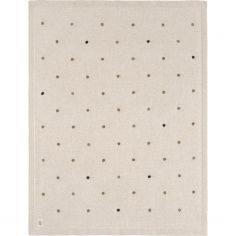 Couverture en coton bio pois nature (80 x 100 cm) - Lässig 