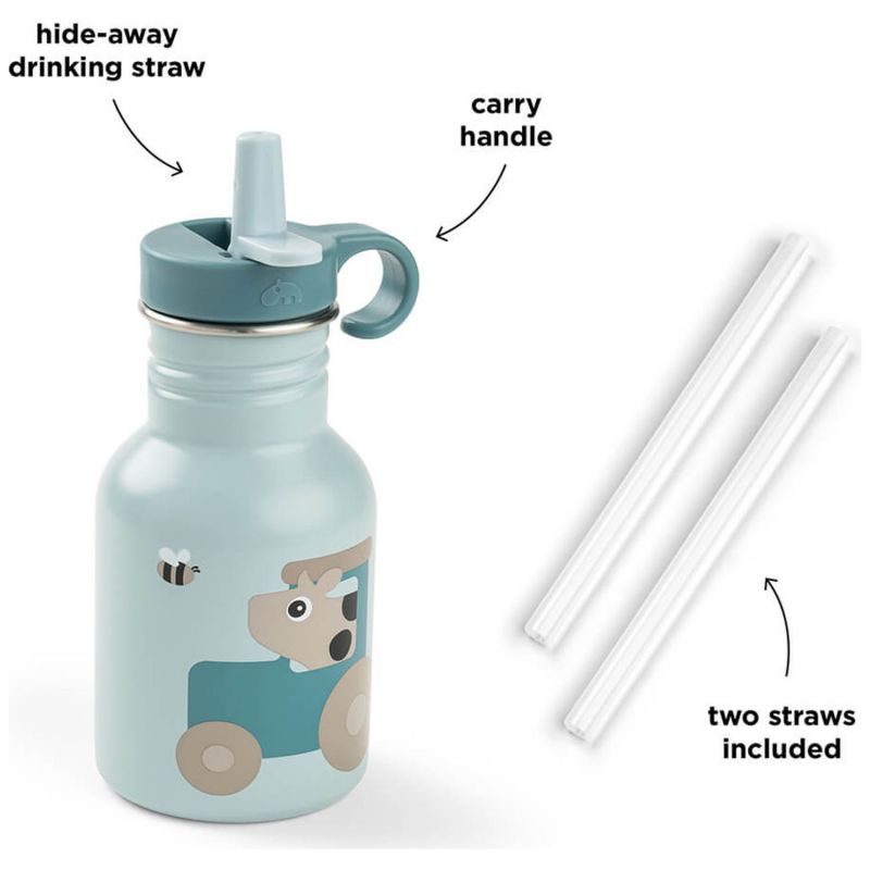 Gourde inox Tiny farm Bleu (350 ml) Done by Deer Produit 4