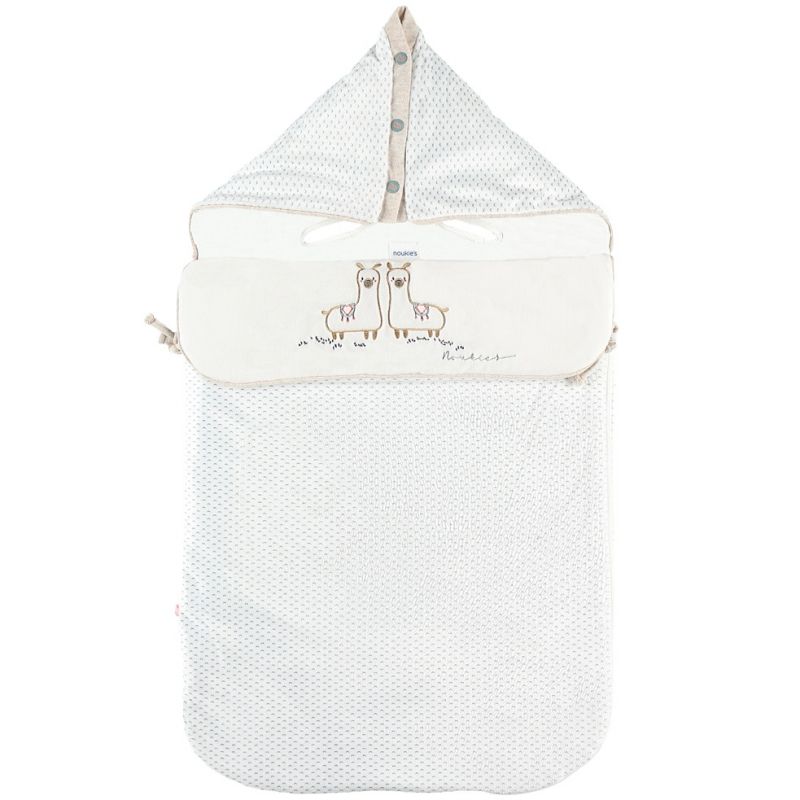 Nid d'ange passe sangle Sacha lama blanc (75 cm) Noukie's