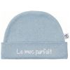Bonnet doublé pur coton Le mec parfait bleu grisé BB & Co Produit 1
