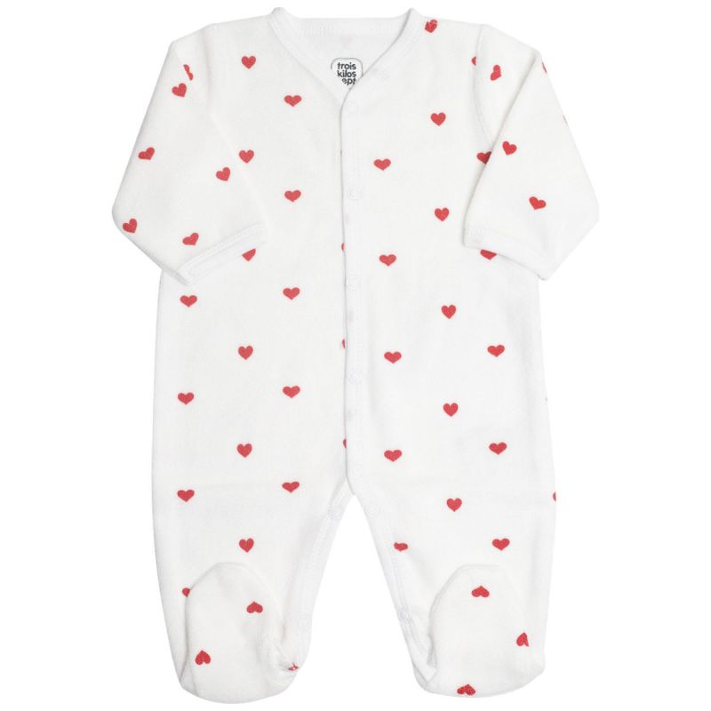 Pyjama Cœurs Rouges (1 mois) Trois Kilos Sept Produit 3