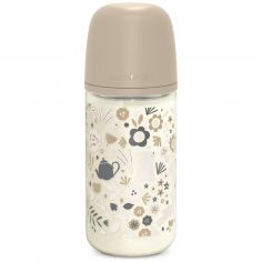 Biberon en verre tétine SXPro M Wonderland Beige (240Ml) - Suavinex