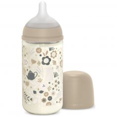 Biberon en verre tétine SXPro M Wonderland Beige (240Ml)