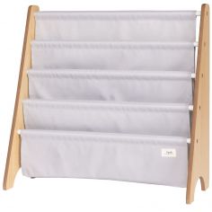 Bibliothèque en tissu recyclé Uni gris clair - 3 sprouts