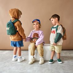 Casquette visière plate Little Gang Smile blue