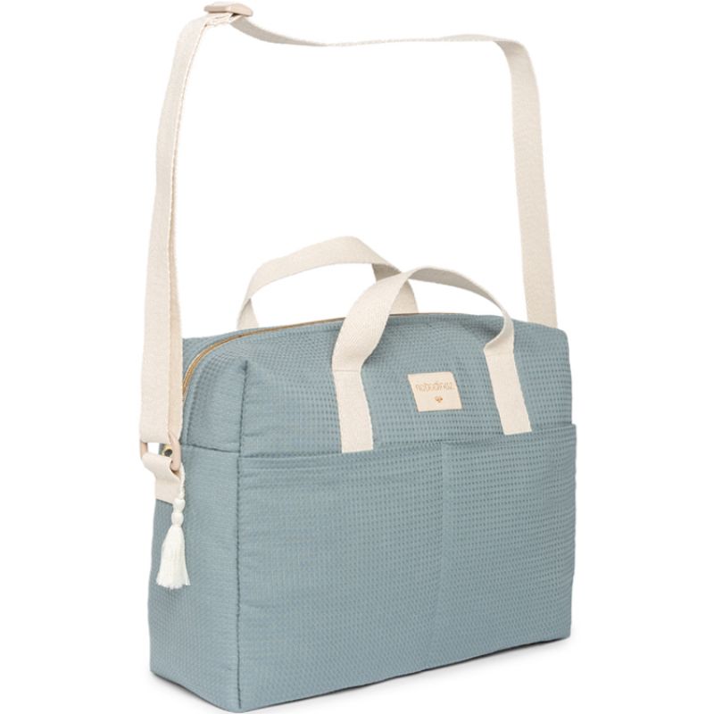 Sac à langer nid d'abeille Gala Stone Blue Nobodinoz Produit 2