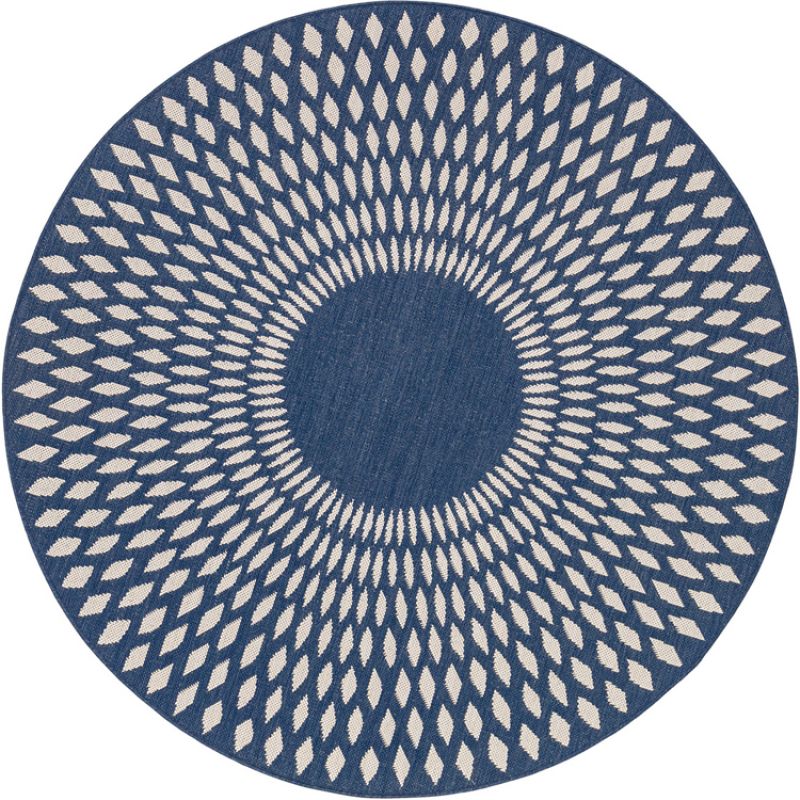 Tapis rond Illusion bleu nuit (160 cm) AFKliving