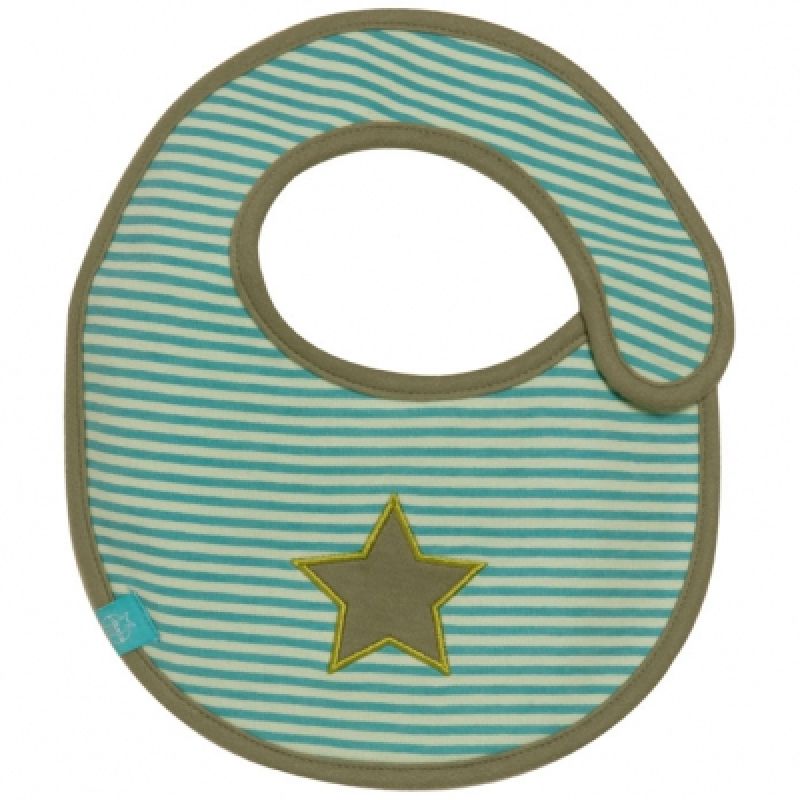 Mini bavoir éponge à velcro Starlight olive Lässig