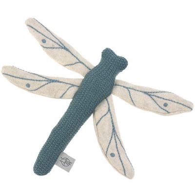 Hochet tricoté libellule bleue Garden Explorer (20 cm)  par Lässig 