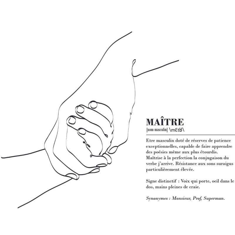 Affiche définition de maître A4 Minoé