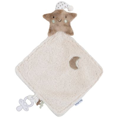 Doudou attache sucette Heaven Clay/Warm Linen  par Baby's Only