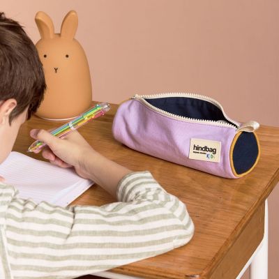 Trousse scolaire ronde Mia Lilas