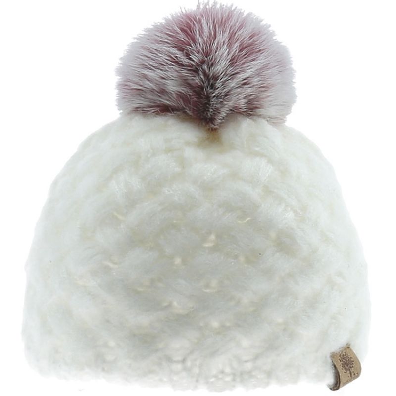 Bonnet en tricot à pompon écru (6-12 mois) Bedford Road