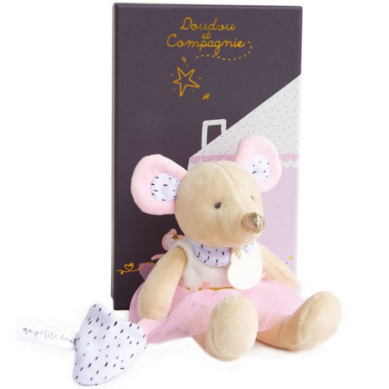 Coffret peluche Suzie en tutu La petite souris va passer (19 cm) Doudou et Compagnie