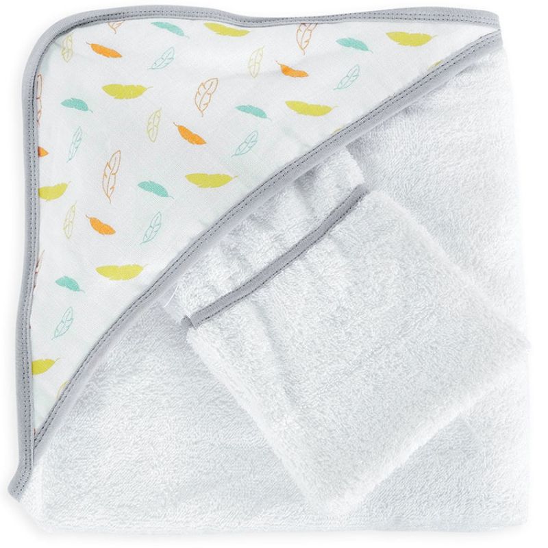 Cape de bain + gant plume Trois Kilos Sept