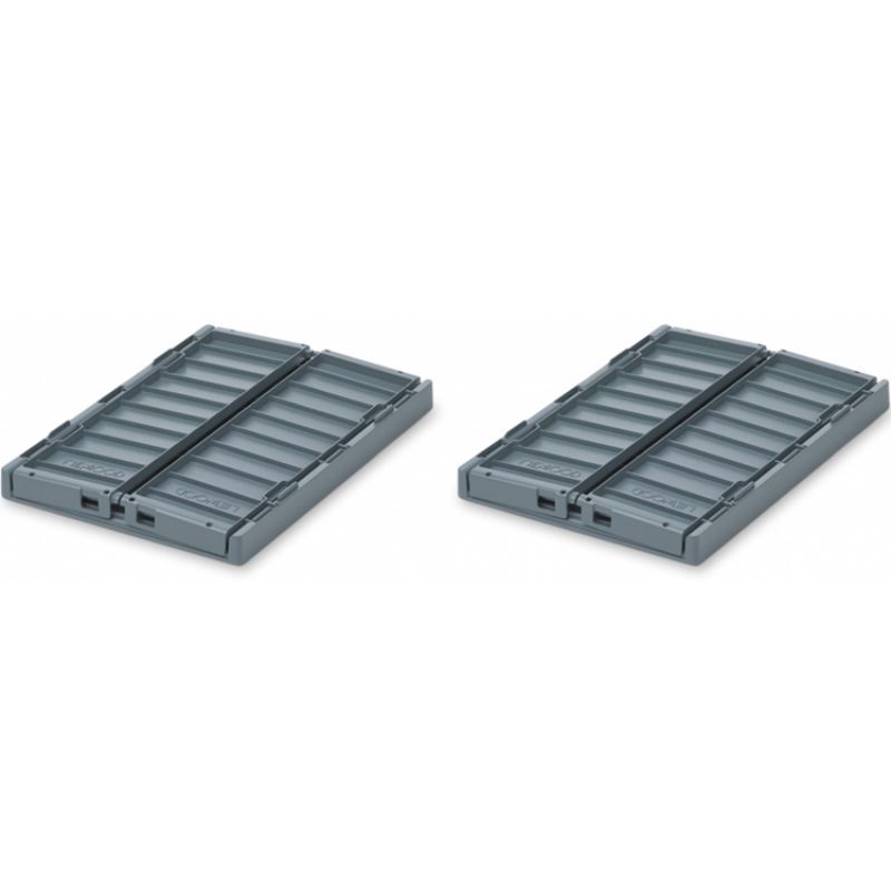 Lot de 2 caisses de rangement Weston S Whale blue Liewood Produit 2