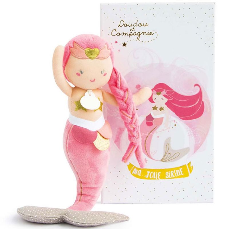 Coffret peluche sirène Taïssa Les demoiselles de Coffret doudou (30 cm) Doudou et Compagnie