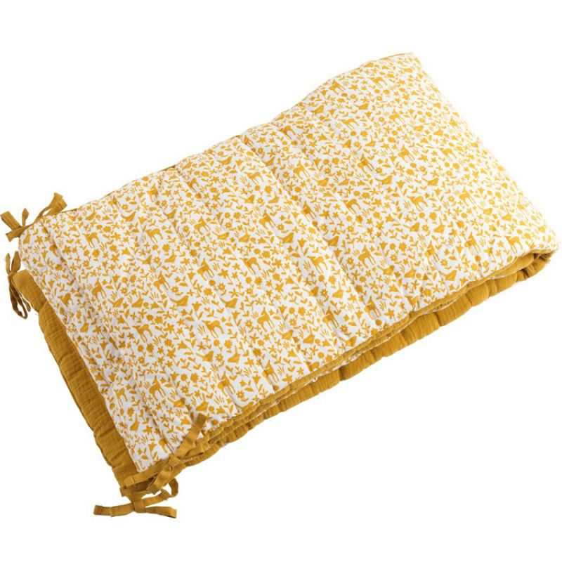 Tour de lit jaune topaze Promenons-nous (pour lits 120 x 140 cm et 140 x 70 cm) Sauthon