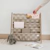 Bibliothèque en tissu recyclé Damier beige 3 sprouts Ambiance 4