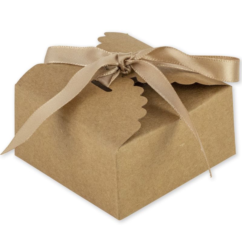 Lot de 10 boîtes à dragées festonnées kraft Arty Fêtes Factory