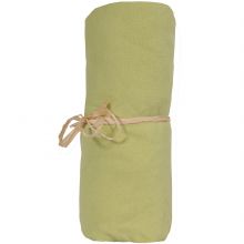 Drap housse jersey coton bio vert mousse (70 x 140 cm)  par P'tit Basile