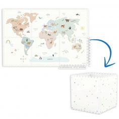 Tapis puzzle 3 en 1 Tiloo Worldmap (120 x 180 cm) - Play&Go