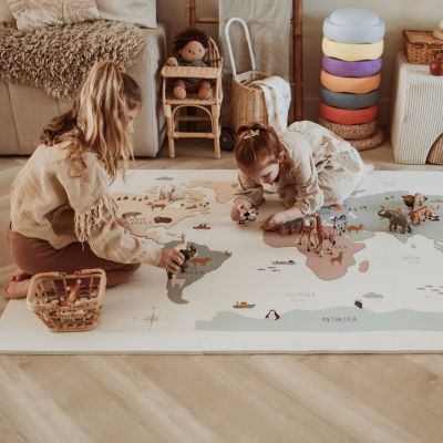 Tapis puzzle 3 en 1 Tiloo Worldmap (120 x 180 cm)
