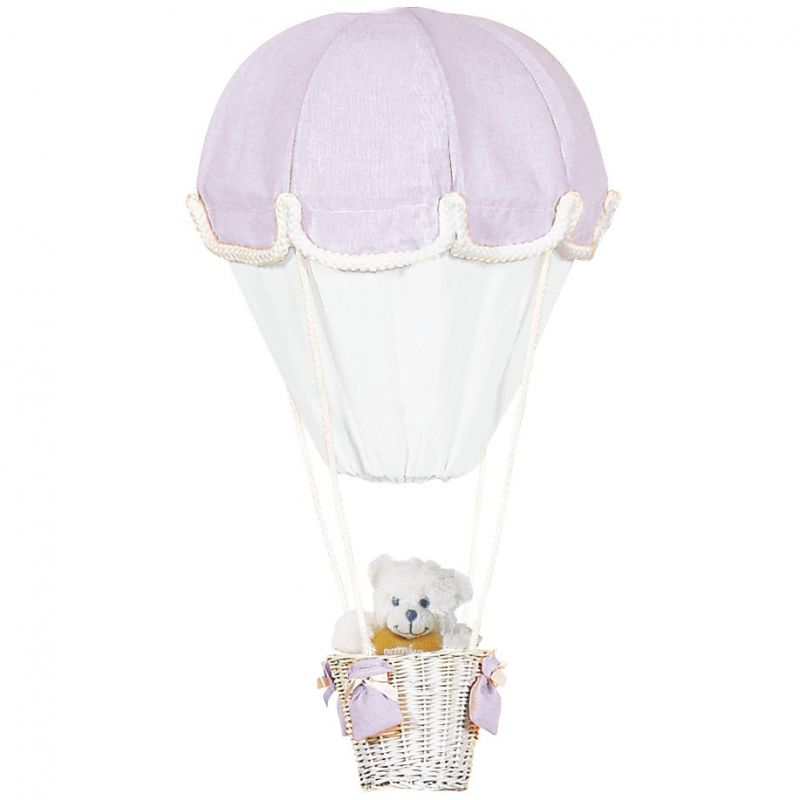 Lampe montgolfière parme et blanc Domiva