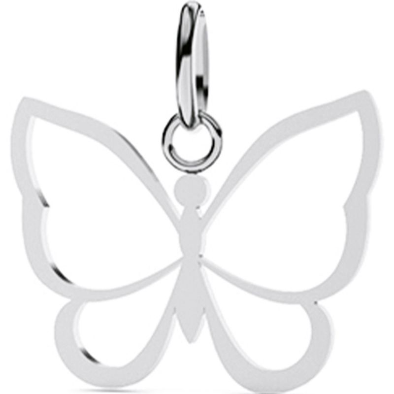 Pendentif Papillon ajouré (or blanc 375°) Lucas Lucor