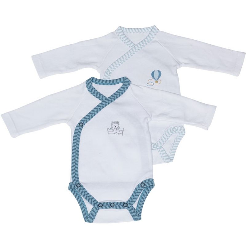 Lot de 2 bodies manches longues Lazare (Naissance : 29 cm) Sauthon