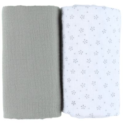 Lot de 2 langes Smart flowers (70 x 70 cm)