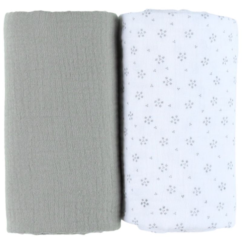 Lot de 2 langes Smart flowers (70 x 70 cm) Noukie's Produit 1