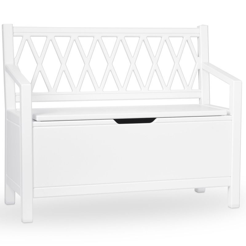 Coffre à jouets banc Harlequin blanc Cam Cam Copenhagen