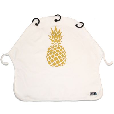 Protection pour poussette Baby Peace Ananas or et blanc en coton bio Kurtis