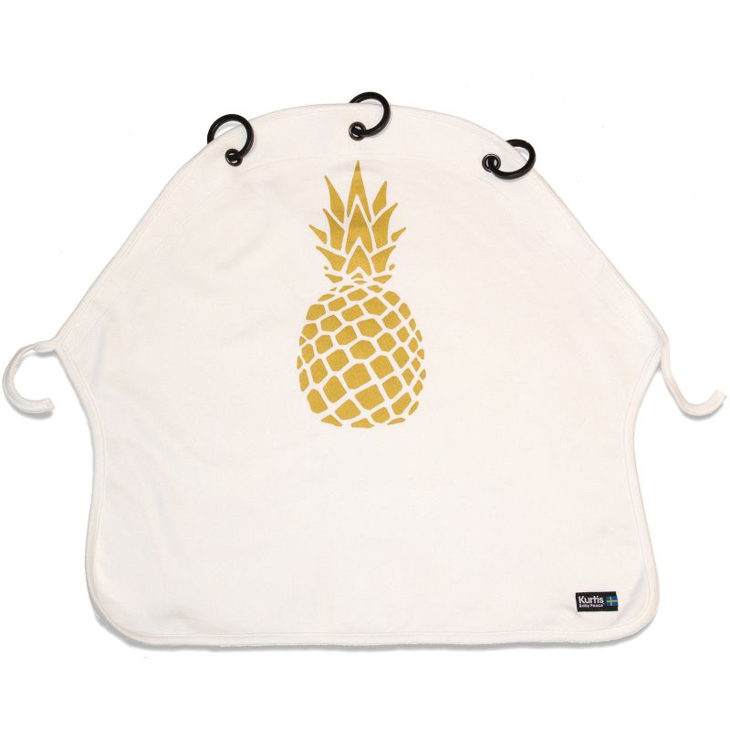 Protection pour poussette Baby Peace Ananas or et blanc en coton bio Kurtis