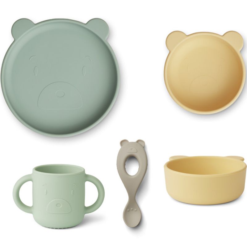 Coffret repas en silicone Vivi Mr bear sandy multi mix Liewood