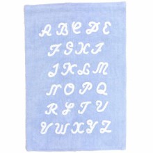 Tapis garçon souple alphabet bleu (120 x 160 cm)  par Lorena Canals