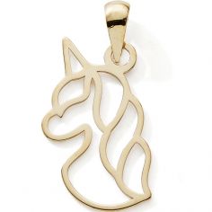 Pendentif Licorne ajouré (or jaune 375°) - Baby bijoux