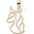 Pendentif Licorne ajouré (or jaune 375°) - Baby bijoux
