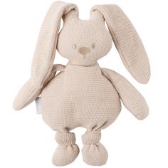 Peluche en tricot lapin beige Lapidou (36 cm)