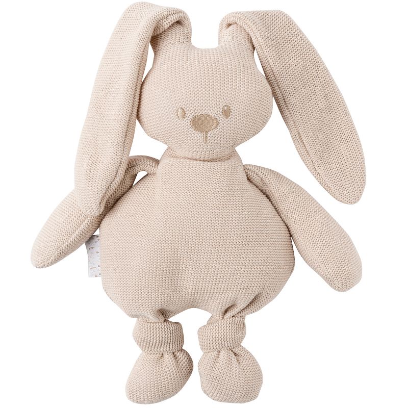 Peluche en tricot lapin beige Lapidou (36 cm) Nattou