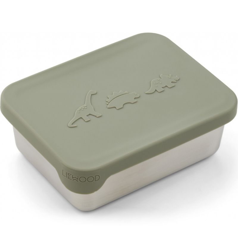 Boîte à goûter Ako Dino faune green Liewood