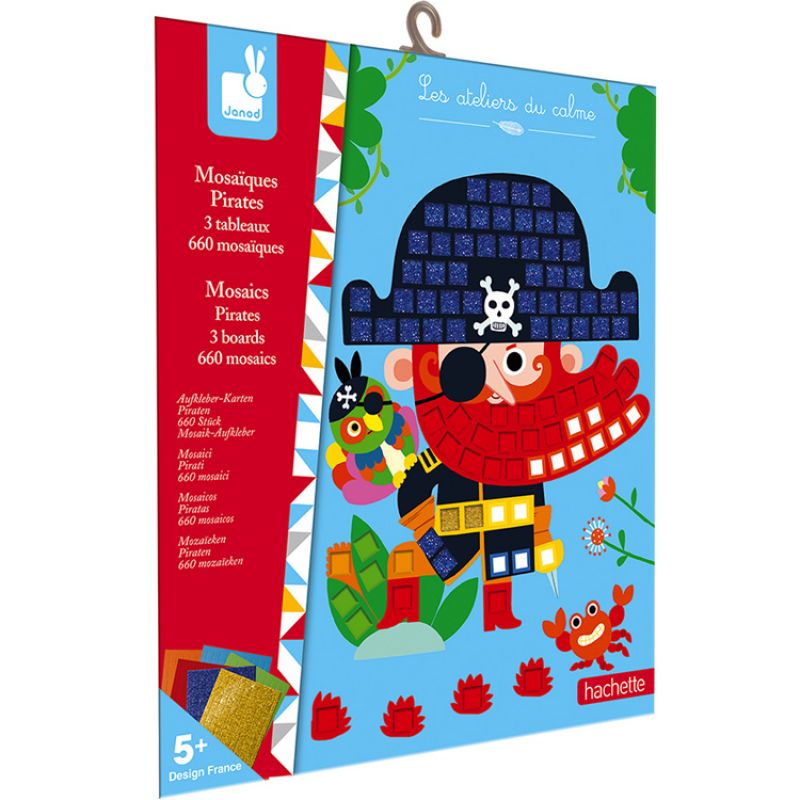 Cartes créatives Mosaïques Pirates Les ateliers du calme Janod